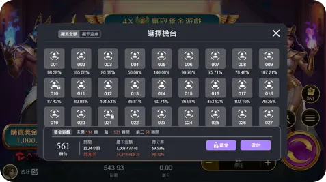 戰神賽特機台數據預覽-九州LEO